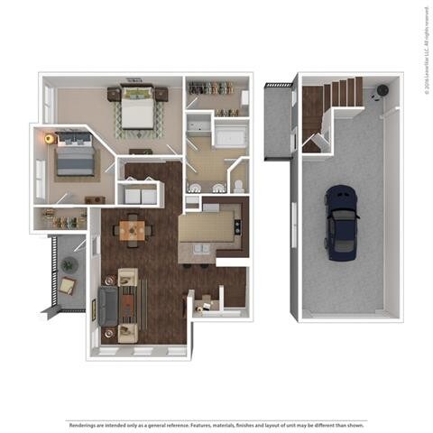 Floor Plan - Callisto - with attached garages 