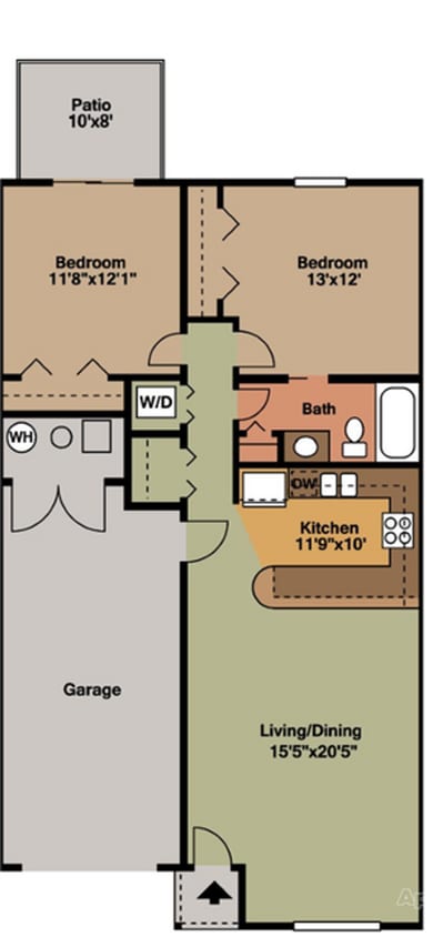 Floor Plan - Brand New 1 level Garden Apartment for Lease-Wa...