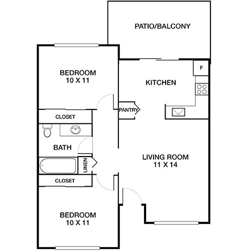 Floor Plan - 2 Bedroom A