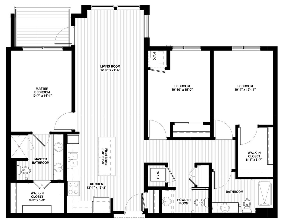 The Island Residences at Carlson Center - Lafayette - 2 Beds - 2 Baths - 1457 Sq. ft. - Lafayette