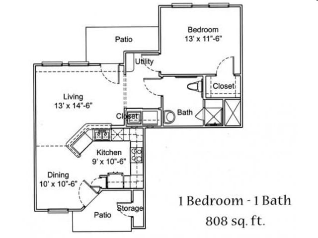 1BR/BA - 1 Bedroom