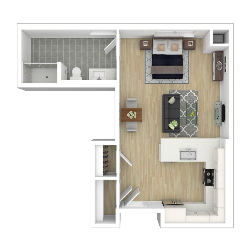 Floor Plan - Grove - Studio Income Restricted