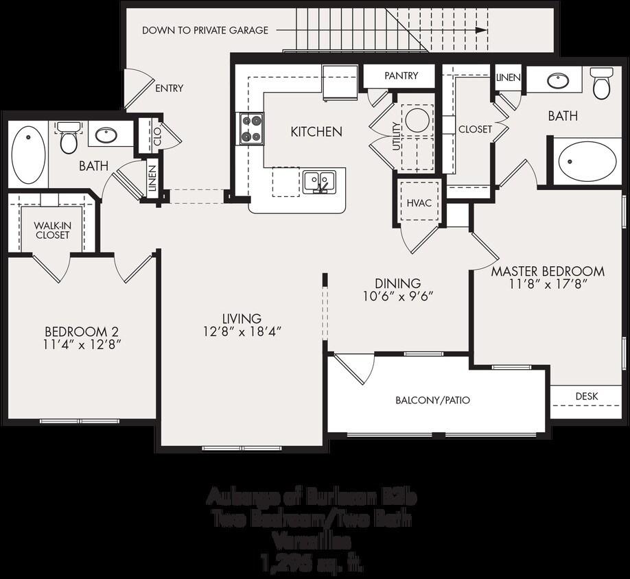 Two Bedroom Apartment with Direct Access to Private Garage - Versailles-DA