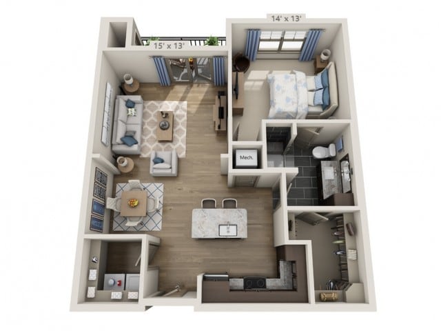 Floor plans are artist’s rendering. All dimensions are approximate. Actual product and specifications may vary in dimension or detail. Not all features are available in every apartment. Prices and availability are subject to change. - Lennon