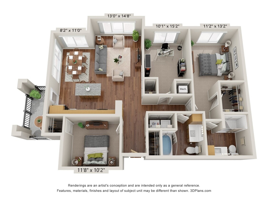 Floor Plan - Three Bedroom A