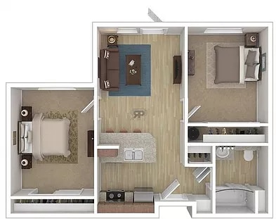 Floor Plan - 2x1 B