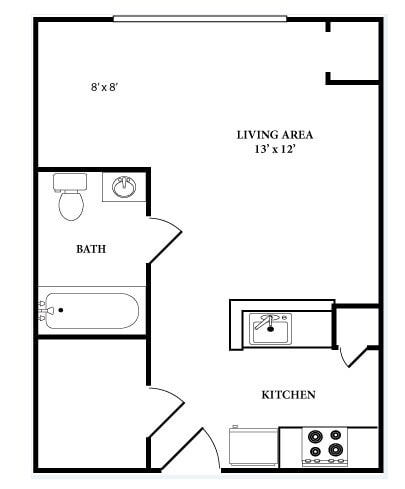 Floor Plan - Studio 60%