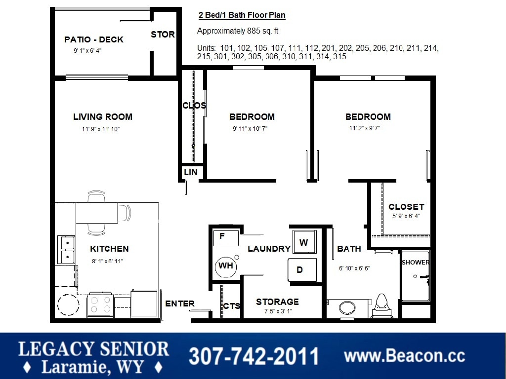 Floor Plan - 2x1 50/55% TC TypeE