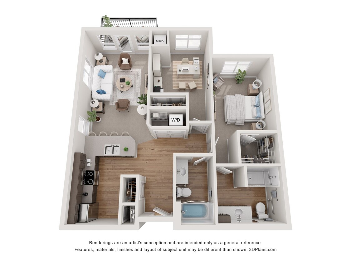 Floor Plan - 2x2 - D10