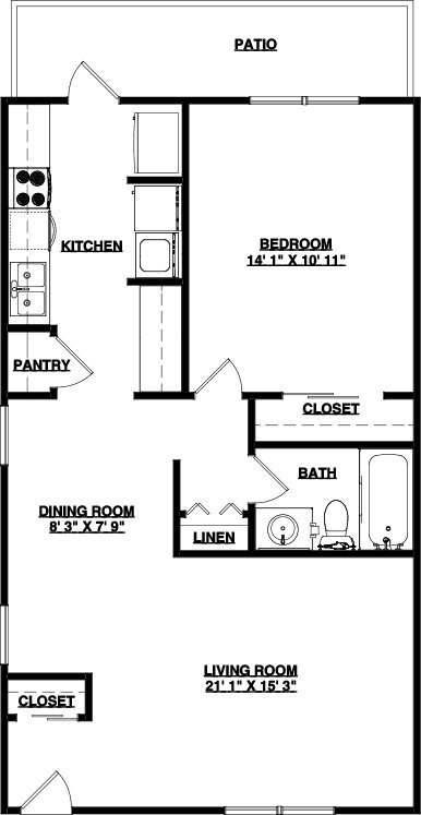 Floor Plan - Garden Apt