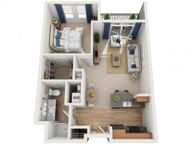 Floor plans are artist’s rendering. All dimensions are approximate. Actual product and specifications may vary in dimension or detail. Not all features are available in every apartment. Prices and availability are subject to change. - Taylor