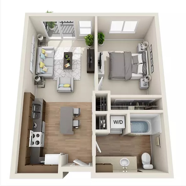 Floor Plan - 1x1 - B1