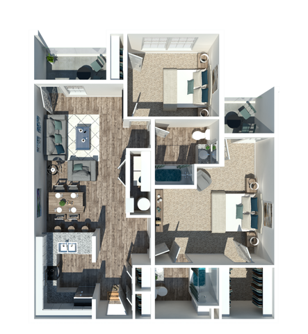 Two Bedroom Two Bathroom - 2 Bedroom 2 Bath 1000