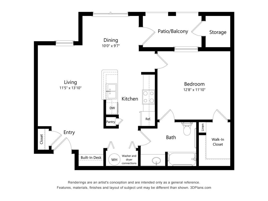 Floor Plan - One Bedroom