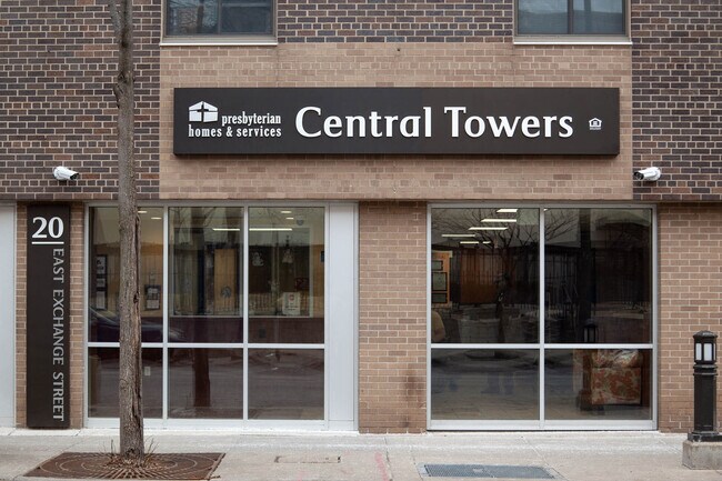 Front of building - Central Towers (Senior) Apartments