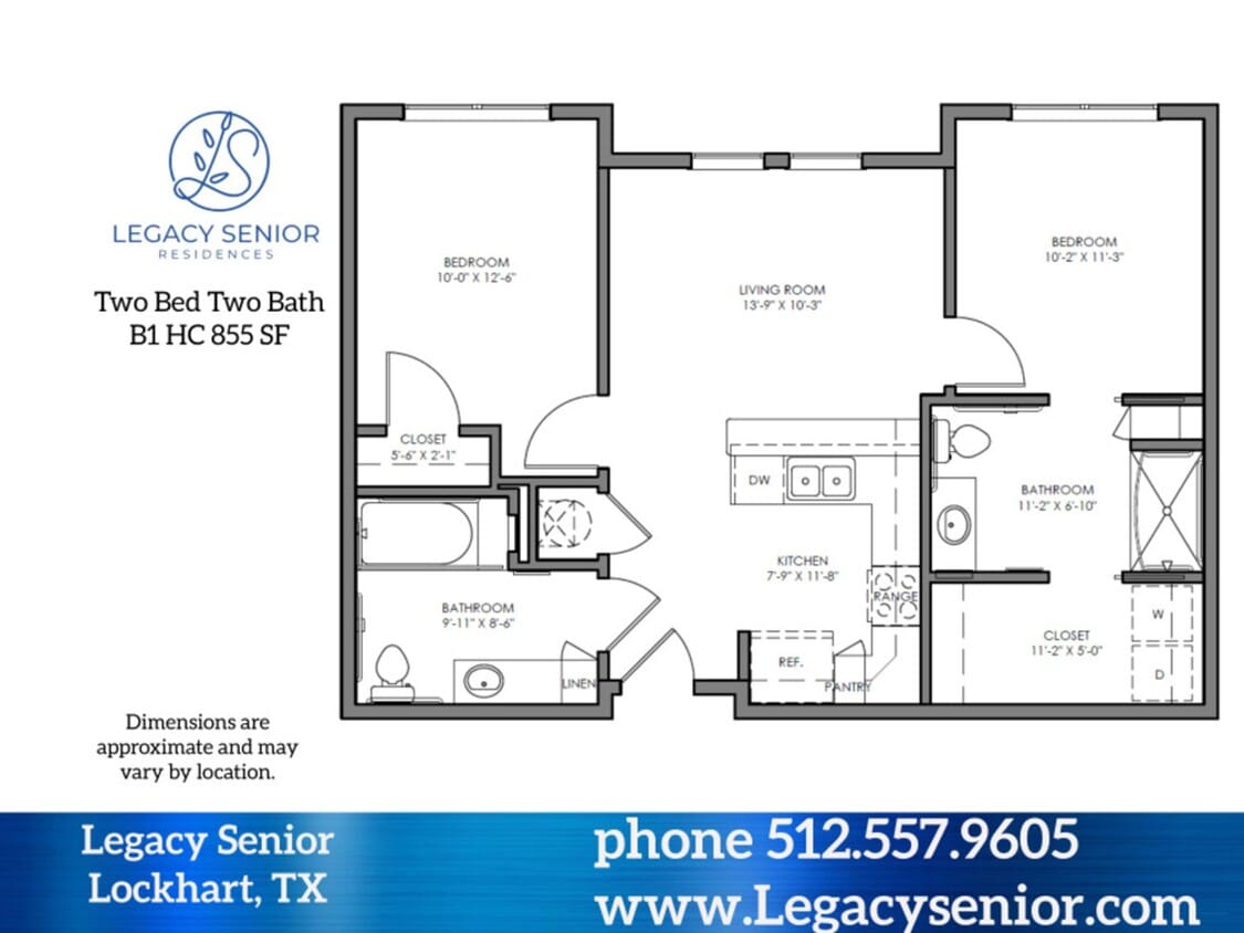 Floor Plan - 2x2 B1 50%