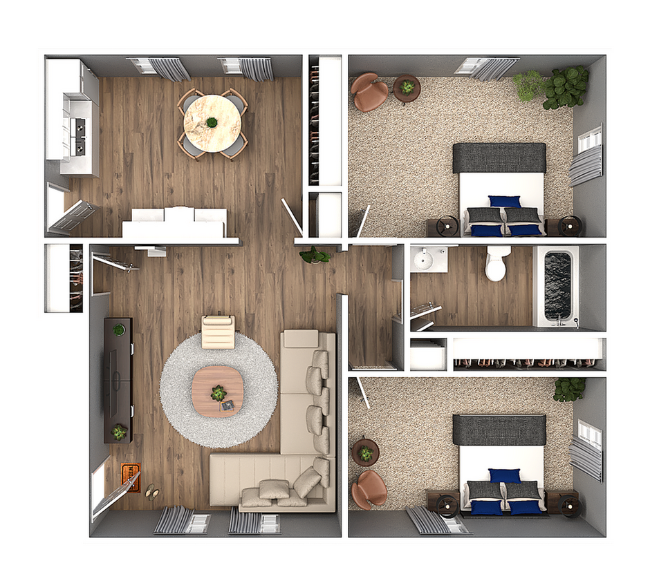 Explore the inviting layout of this apartment, designed for modern living. - Greenbrier
