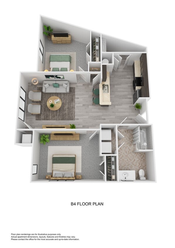 Floor Plan - B4 - Two Bedroom