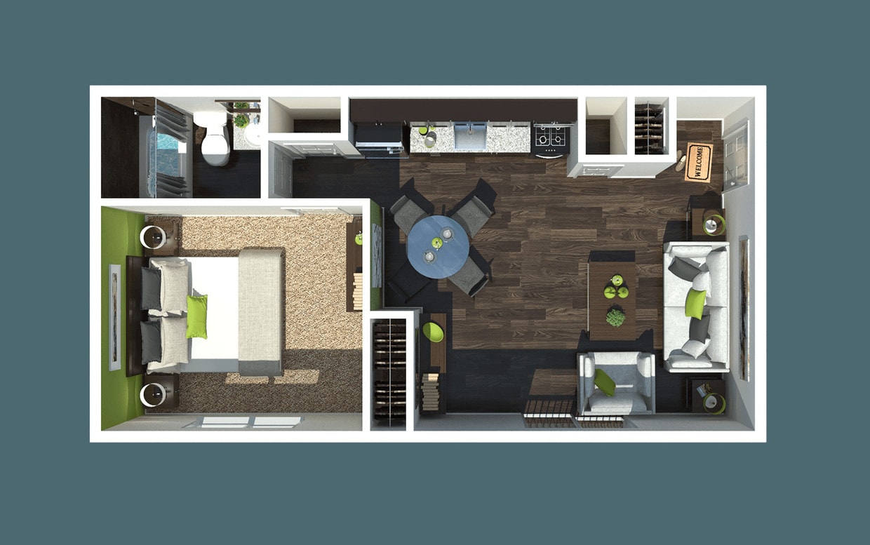 Floor Plan - 1 Bedroom B