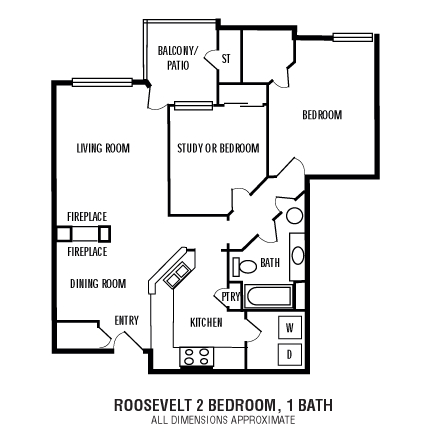 Roosevelt - 2Bedroom   1Bathroom