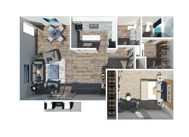 1.15 850 - 1 Bedroom 1.5 Bath