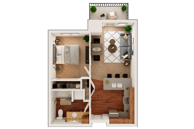 Floor Plan - 1x1 - B1