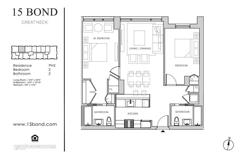 Floor Plan - Two Bedroom