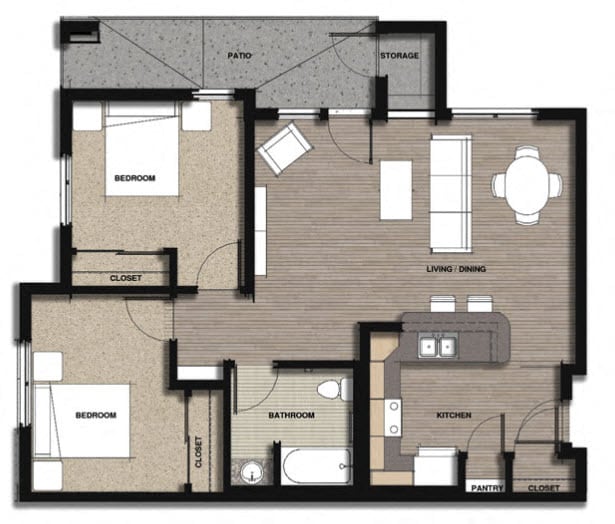 Floor Plan - 2 Bedroom Type C