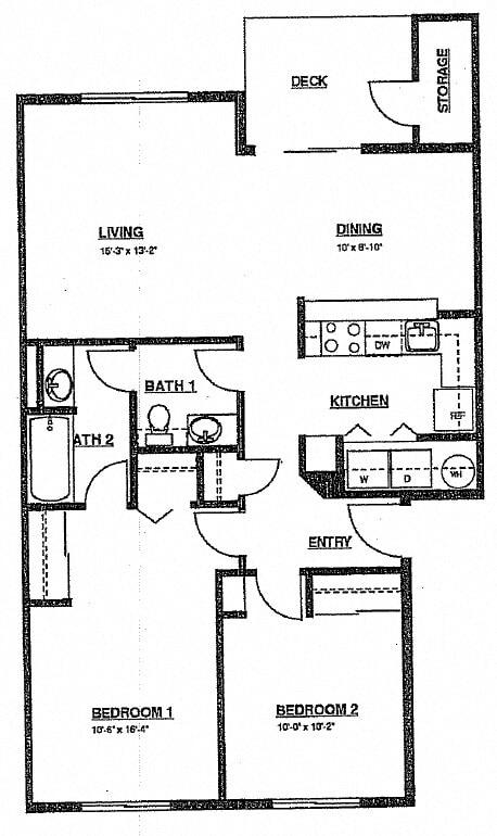 Floor Plan - 2 Bedroom 