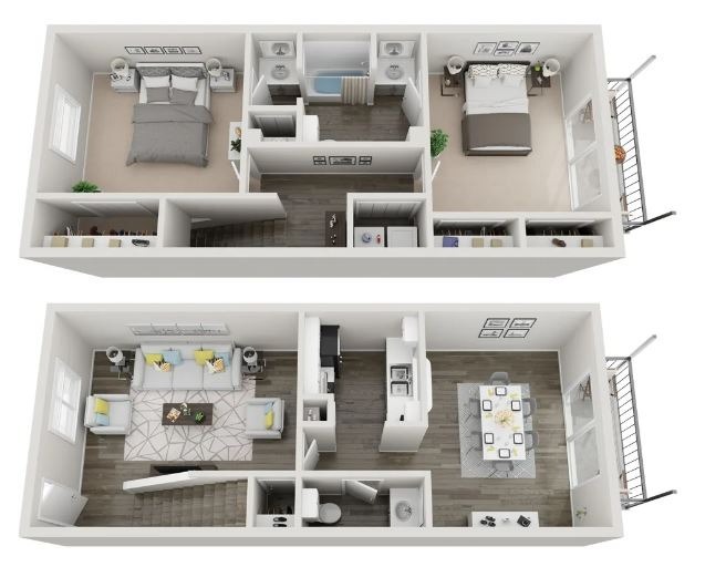2Bed 2Bath - B4