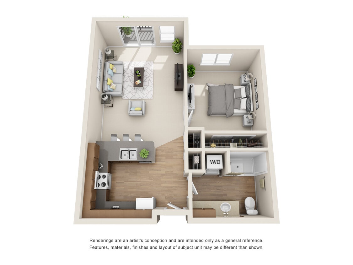 Floor Plan - 1x1 - B6