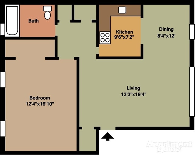 1BR/1BA - 1 bedroom