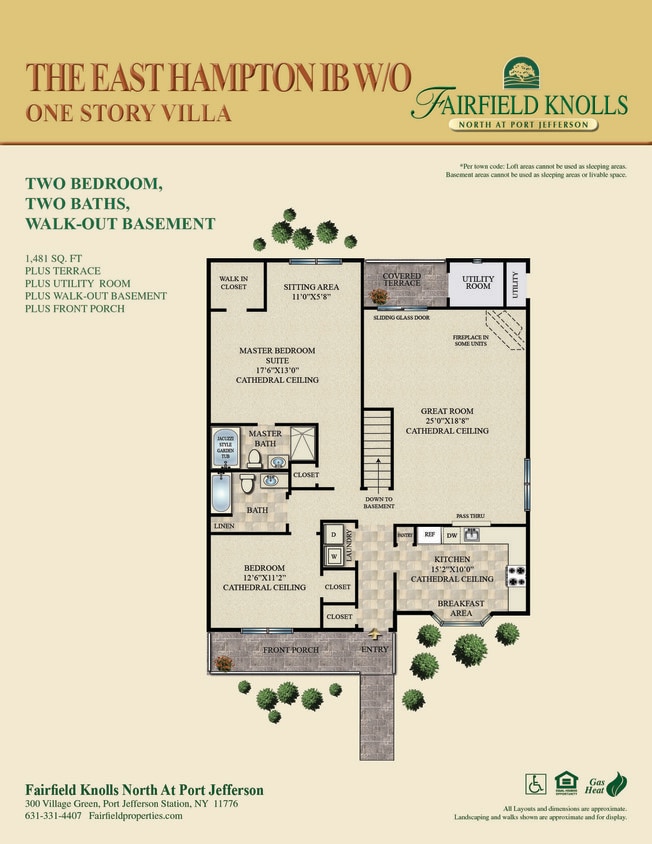 Floor Plan - The East Hampton I B W/O