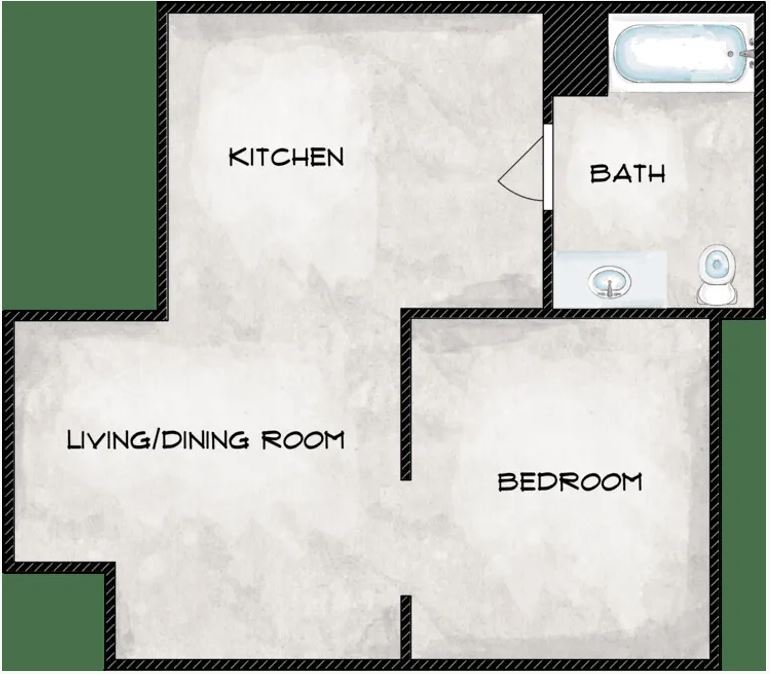 Floor Plan - One Bedroom B