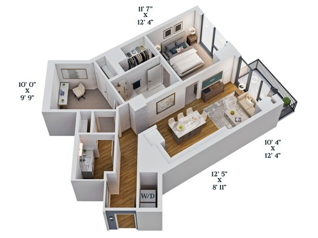 B8-DEN | 1.5x1 | 944 sf - B8-Den
