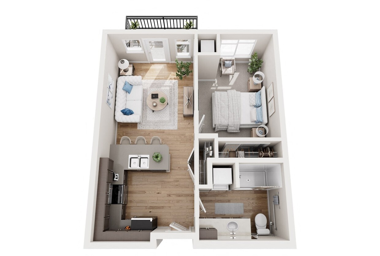 Floor Plan - 1x1 - B5