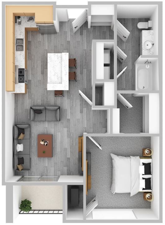 Floor Plan - 1x1-S