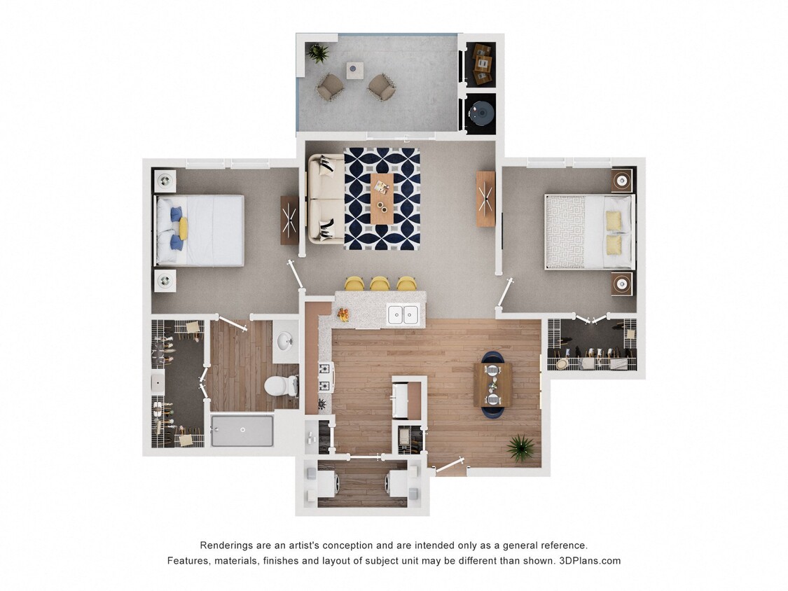 Floor Plan - Two Bedroom - Ellington