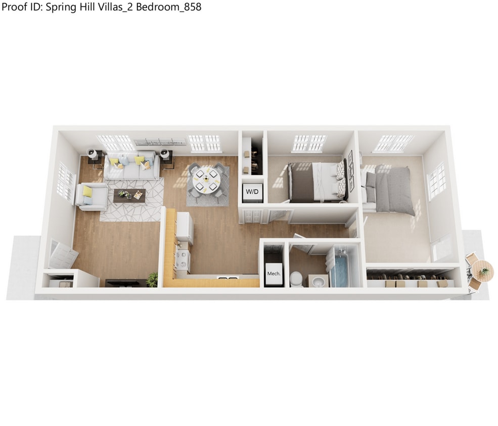 Floor Plan - Spacious Two Bedroom Apartment Home