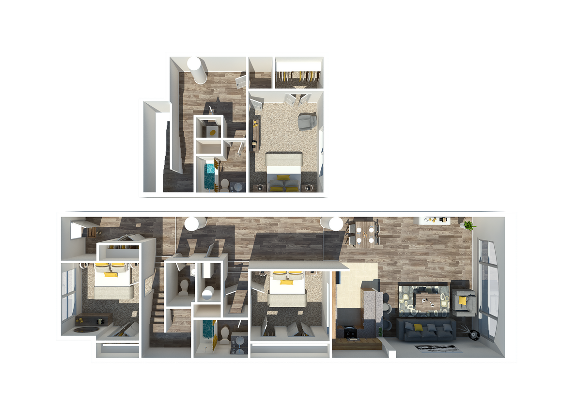 Three Bedroom Two Bathroom 1757 Sq Ft - 3 Bedroom 2 Bath