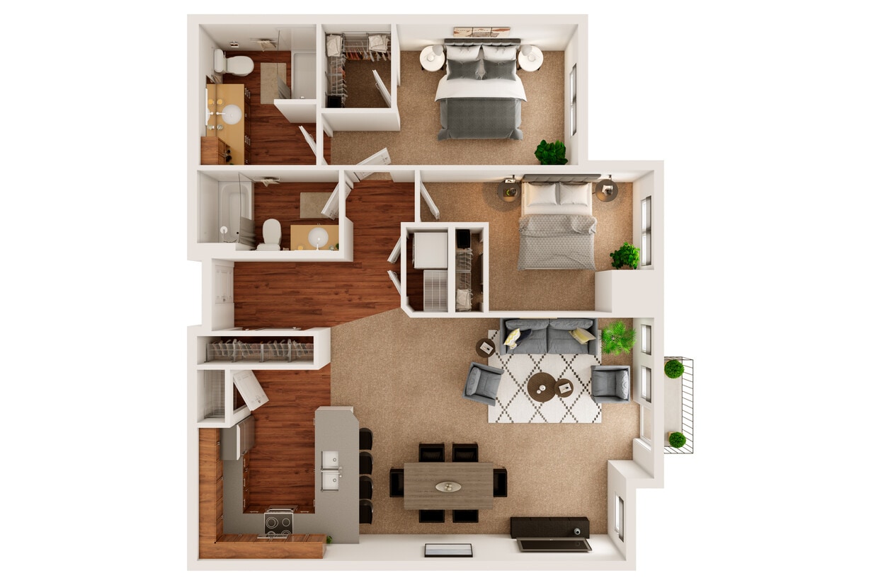 Floor Plan - 2x2 - D5