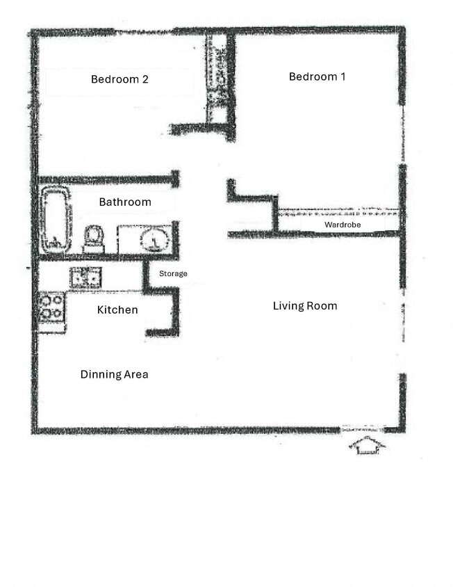 Floor Plan - 2x1