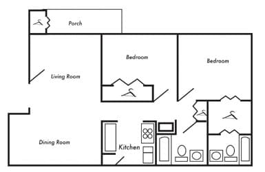 2BR/2BA - The Crestwood