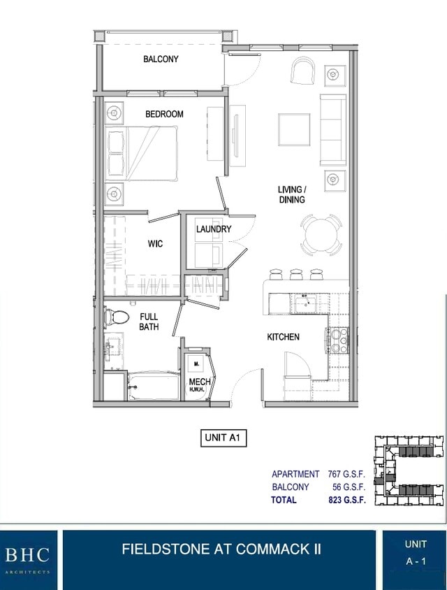 Floor Plan - One bedroom