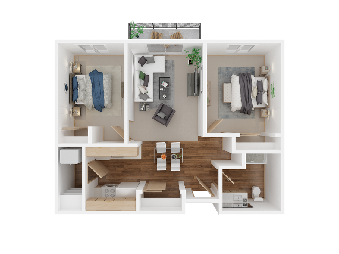 Floor Plan - 2x1A AGE 55+