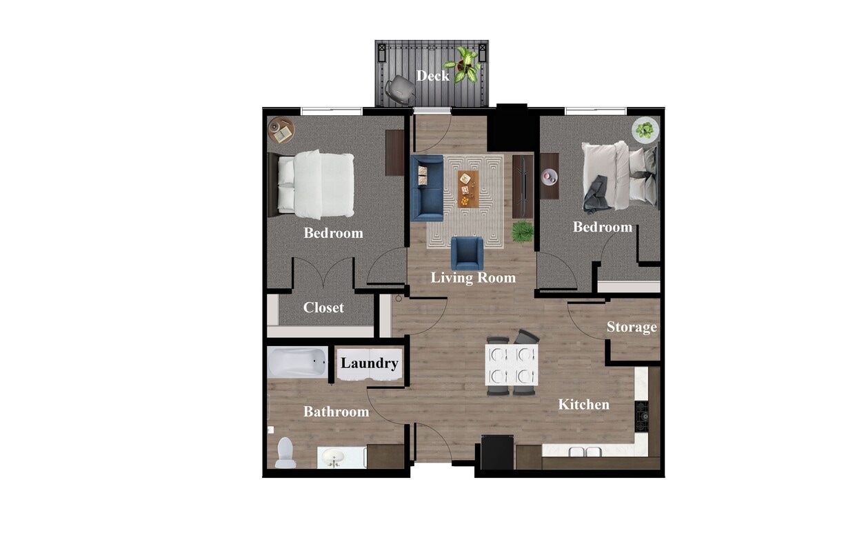 Floor Plan - Two Bedroom 
