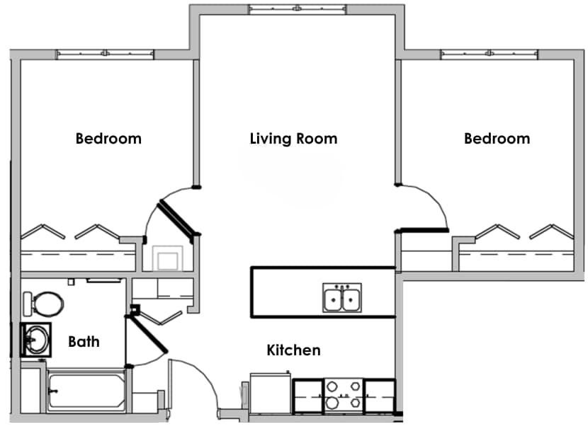Floor Plan - Two Bedroom