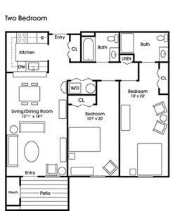 Floor Plan - 2 Bedroom