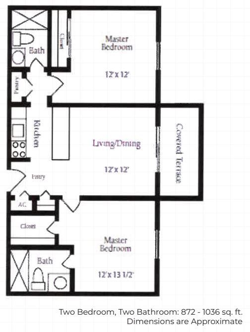 Floor Plan - Two Bedroom