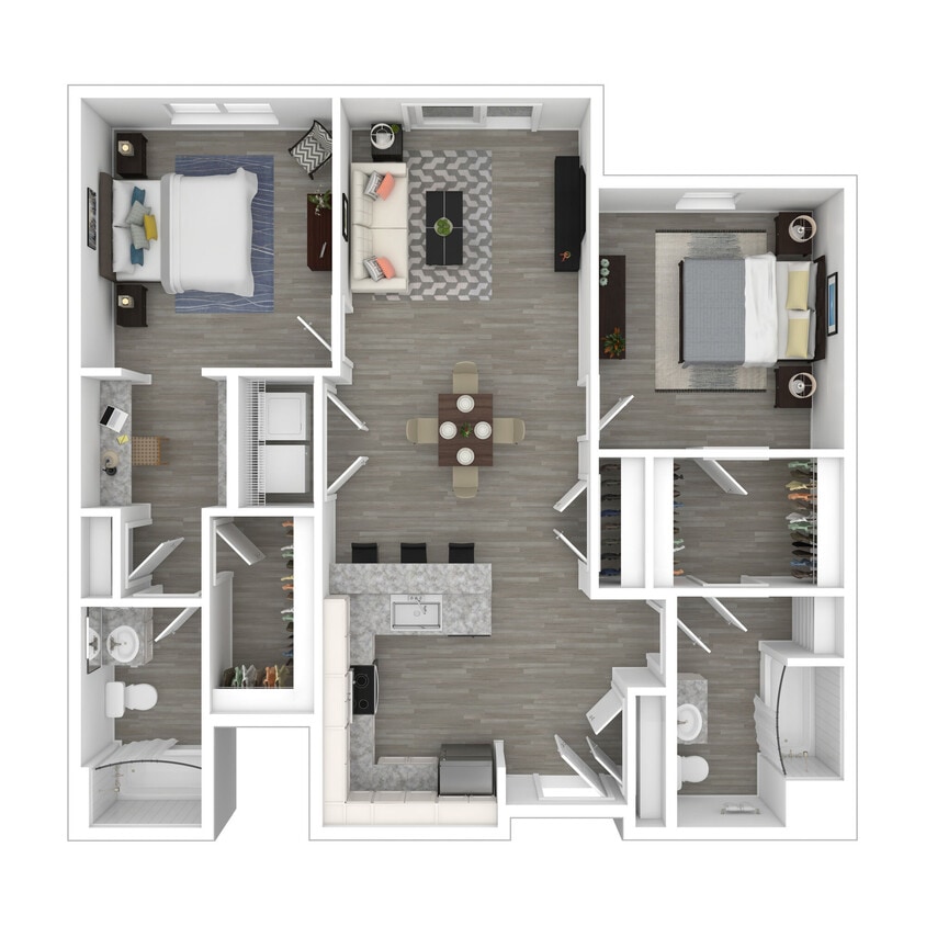 Floor Plan - 2 Bedroom (Income Restriction Apply)